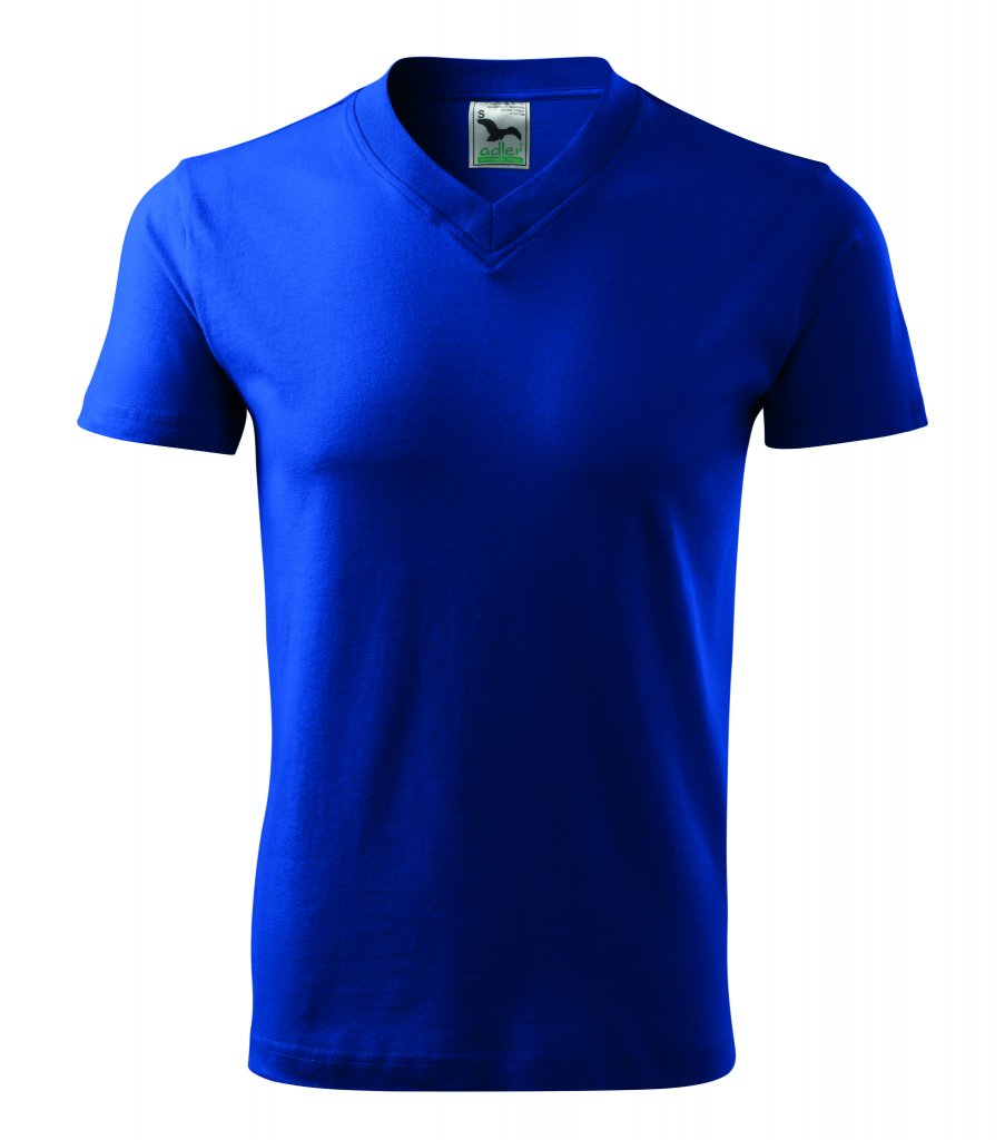 Tričko V-neck 102 královská modrá