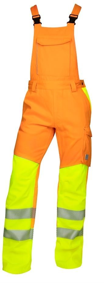 Kalhoty s laclem výstražné SIGNAL oranžové, zkrácené 170 cm