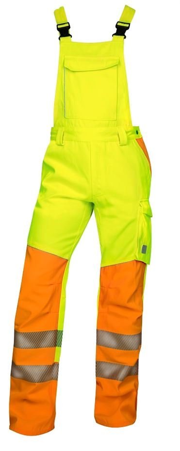Kalhoty s laclem výstražné SIGNAL žluté, zkrácené 170 cm