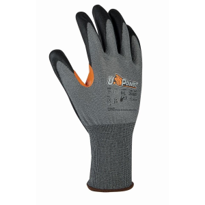 Rukavice U-POWER ATLAS protipořezové, grey/orange 4X42C